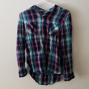 Plaid long sleeve shirt